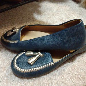 Jack Roger's Loafer Slip-on Navy and Gold Sz 8